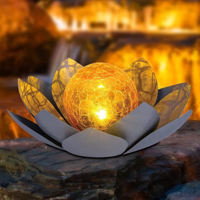 China Garden Lotus Flowers Outdoor Solar Lights | Decorative LED Solar Flower Garden Light | Best for table top, breezeway, landscape decoration for sale