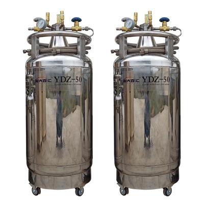 China 50L Gray YDZ Series Stainless Steel Liquid Nitrogen Tank for Cryo Storage Containers for sale