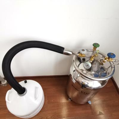 China Liquid nitrogen cooling system liquid nitrogen container self-pressurised YDZ 200 dewar with caster wheels for sale