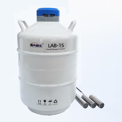 China Wholesale long lifespan low evaporation rate Lab-15 laboratory liquid nitrogen container henan for sale