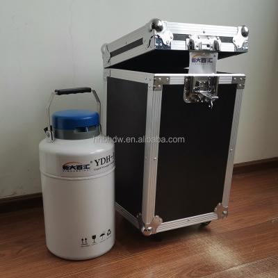 China air transport semen Containing absorbent materials nitrogen tank YDH-6 YDH25 liter  dry shipper with Trolley case for sale