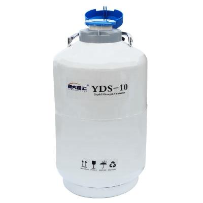 China veterinary 3/6l/30l storage dewar insemination kit YDS 10 L liquid nitrogen semen tank for sale