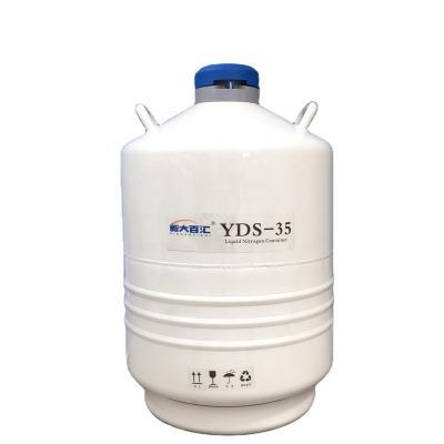 China Customize KF80 interface YDS-35 ln2 liquid nitrogen tank for Physical experiment liquid nitrogen container for sale