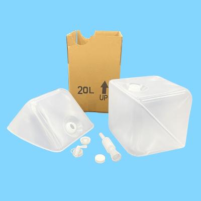 China 20L Liquids Cubitiner Soft Collapsible Medical Plastic Bucket Packing LDPE Liquid Reagent Packaging for sale