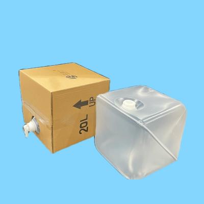 China Collapsible Fertilizer/Nutrient/Farm Plastic Container 20L Non-leakage Collapsible Agricultural Liquid Chemical Packaging Liquids cubitainer for sale