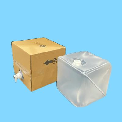 China Liquids cubitainer 18L packing bag in collapsible LDPE cubitainer water container soft plastic food grade medical/food grade box for sale