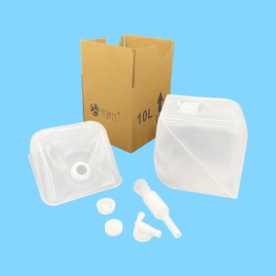 China Medical Liquids Packing Cubitainer 10L / Collapsible Lightweight Leakproof Plastic Food Container For Liquids for sale