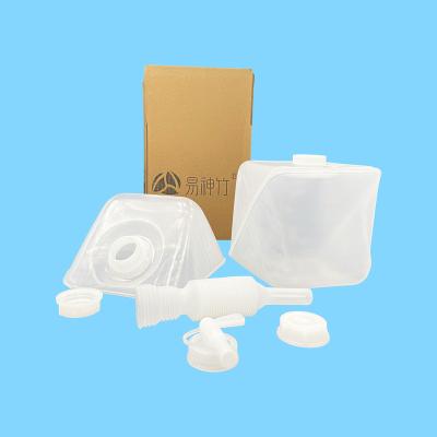 China LDPE Soft Collapsible Medical Plastic Bucket 3L Liquids Cubitainer Packing Liquid Reagent Packaging for sale