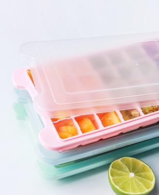 China Stocked 24 Cavaties Silicone Ice Cream Cube Mold Silicone Ice Cube Trays with Fruit and Vegetable Ice Cube Maker for sale