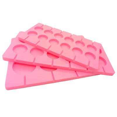 China Viable Round 12-Capacity Chocolate Hard Candy Silicone Lollipop Molds Lollypop Sucker Sticks For Christmas Party for sale