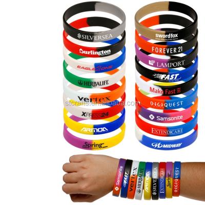 China CLASSIC Personalized Cheap Custom Silicone Wristband Personal Shape Wristband Bracelet for sale