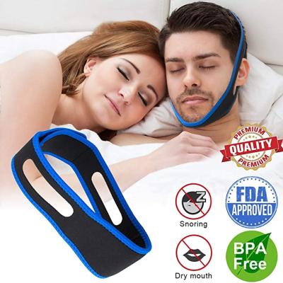 China Chin Strap Stop Snoring Solution Adjustable Anti Snoring Devices Snore Stopper 66*7.5cm for sale