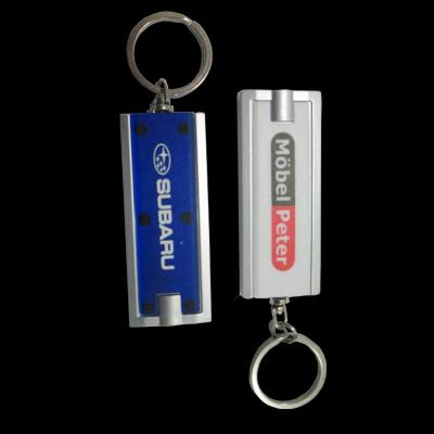 China Promotional Logo Lights Customized Led Flashlight Keychain LED Promotion Keychains for sale