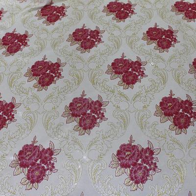 China 210cm de Brede 80gsm Gebreide Stof van het Polyestertricot met Rode Rose Pattern Te koop