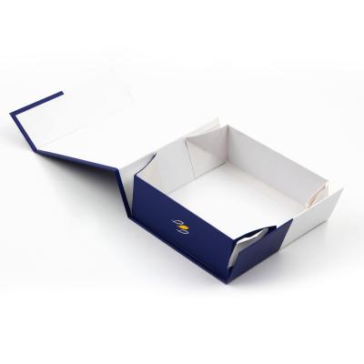 China Biodegradable Luxury Cardboard Box Folding Flat Pack Lid Paper Magnetic Gift Jewelry Box for sale