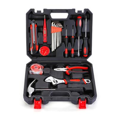 China Multifunctional Hardware Tool Kit With 20pcs Hard Plastic Tool Household Tool Box for sale