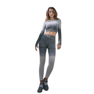 China New Design Breathable Nylon Spandex Sport Women Yoga Sportswear Seamless Wear With Custom Logo for sale