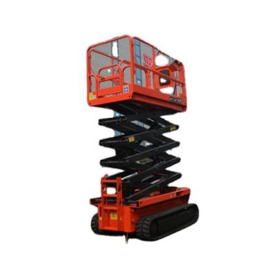 China Factory/Warehouse/Hotels Battery Workshop Hydraulic Aerial Work Platform Crawler Scissor Self Propelled Lift for sale