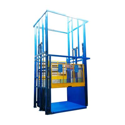 China Overhead hydraulic lift platform cargo lift rail guide heavy goods construction construction goods lifting equipment for sale