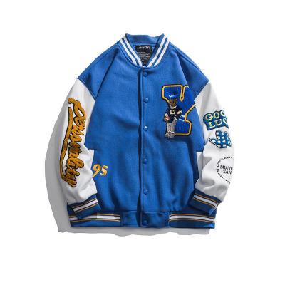 China QUICK DRY Custom Winter Outdoor College Sports Mens Jackets And Coat Cotton Letterman Bomber Varsity Jacket for sale