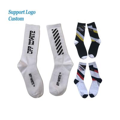 China Wholesale Custom QUICK DRY cotton men's design logo socks customized winter unisex socks fashion colorful hip hop sports socks for sale