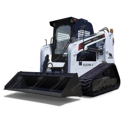 China Hotels Mini skidsteer loader OJ100-C tracked attachments skid steer loader for sale