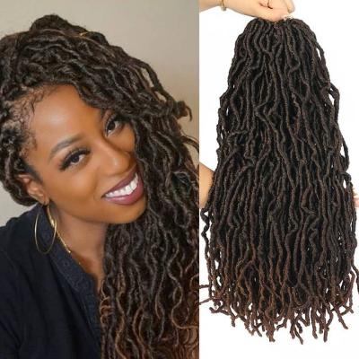 China Wholesale hot selling natural synthetic braiding hair faux curly locs in synthetic hair extension for sale