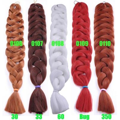 China Wholesale Straight Handmade Synthetic Braiding Hair Synthetic Dreadlocks Colorful Expression Prestretched Braiding Hair for sale