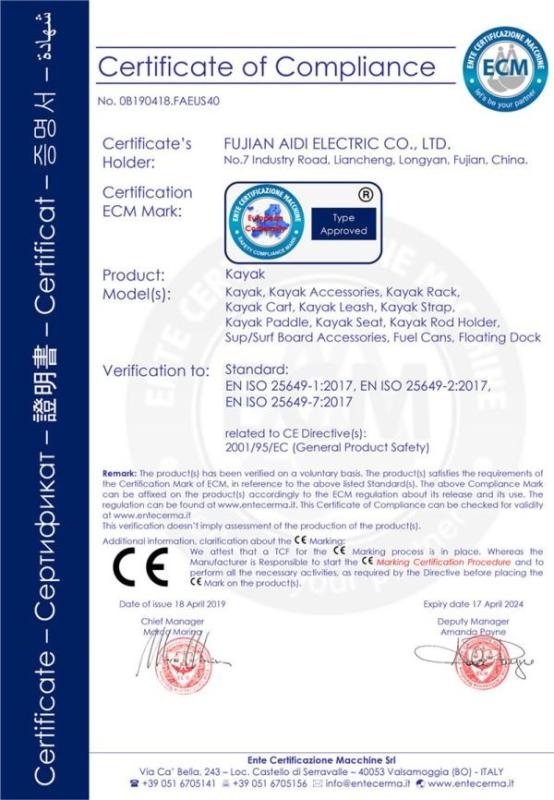 CE - Fujian Aidi Electric Co., Ltd.