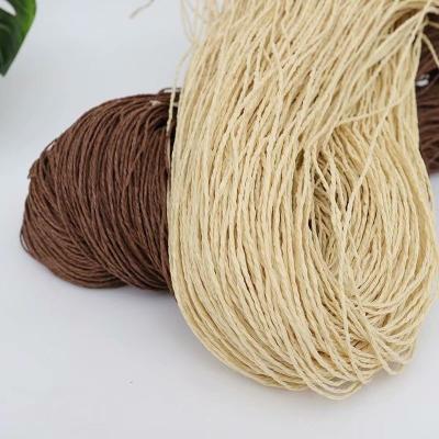 China Crochet Factory Sale DIY Handmade Raffia Grass Raffia Knitting Yarn Eco-friendly Yarn For DIY Bag And Hat for sale