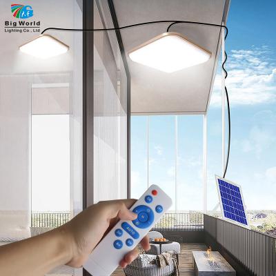 China Outdoor Remote Control Outdoor Ceiling Lamp Solar Modern Led Ceiling Light for sale