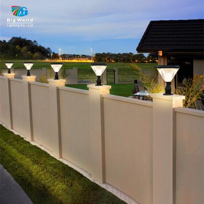 China Aluminum+PC China Factory Outdoor Landscape Light Solar Garden Pillar Lights for sale