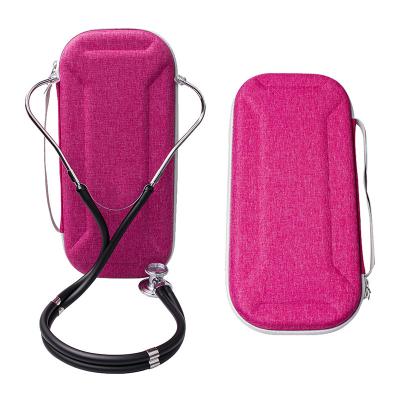 China Shockproof Custom Hospital Hard Shell EVA Pink Stethoscope Travel Case Stethoscope Bag for sale