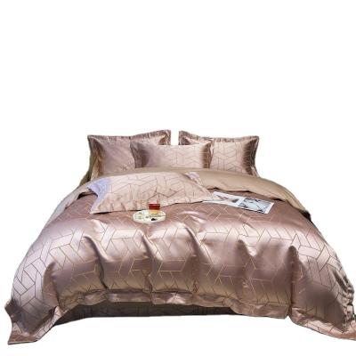 China Nondisposable European Luxury Palace Luxury four seasons 100% silk satin duvet cover, four-piece bedding for sale