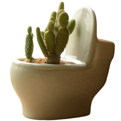 China Z15926A Modern Ceramic Planters Decoration Europe Decor Flower Pot Toilet Shaped Ornaments for sale