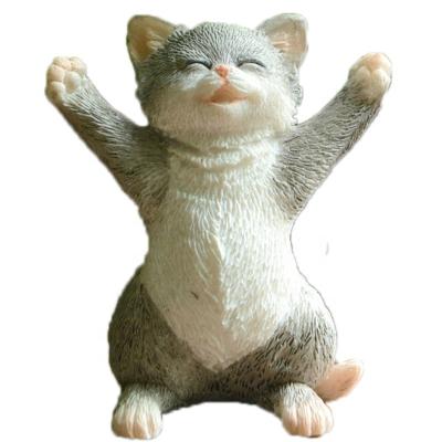 China Adorable Europe Cartoon Cat Resin Figure Statue Home Office Decoration Gift Children Z15431A for sale