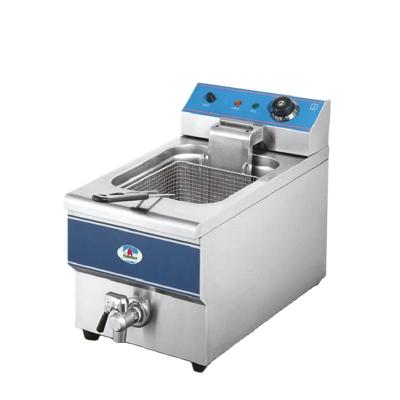 China Commercial Single Tank Frying Oil Saving Electric Deep Fryer With Oil Drain Fryer for sale