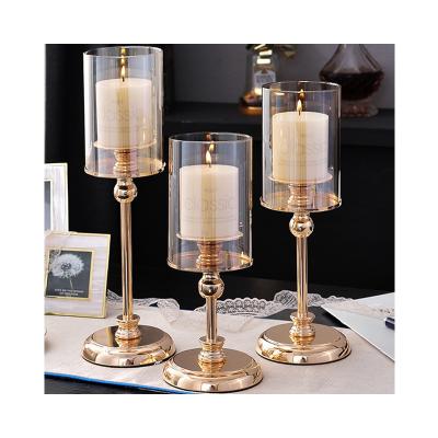 China Nordic Modern Candlestick Home Luxury Table Decoration Stick Wedding Candlesticks Stand Metal Gold For Home Decor for sale