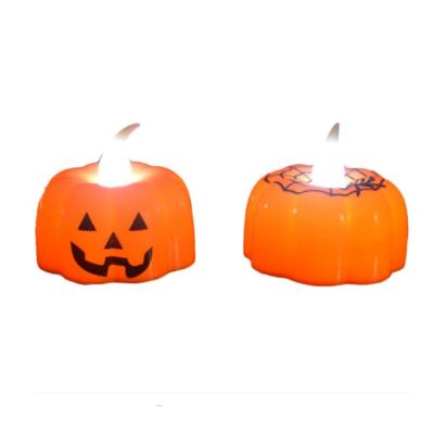 China Eco - Friendly Halloween Decorations Wholesale Led Candles Halloween Pumpkin Flameless Candles for sale