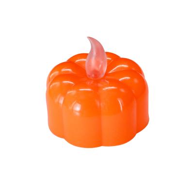 China Eco-friendly Halloween Pumpkin Candles Led Candle Flameless Led Tea Light Candles With Batteries for sale