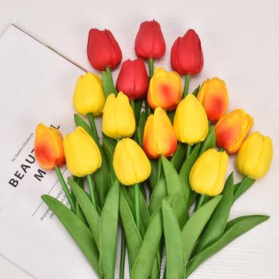 China Realistic Tulip Flower For Home PU And Wedding Decoration Tulip Flower for sale