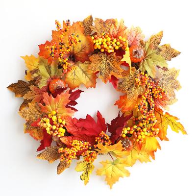 China Durable Wreath Garland Christmas Halloween Wreaths Amazon Halloween Wall Fall Decoration for Harvest for sale