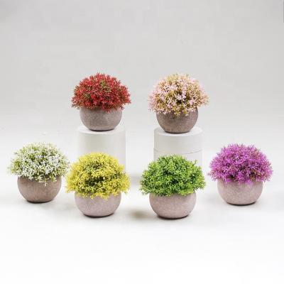 China Indoor Home Living Room Decoration Artificial Flower Natural Hot Office Idea Potted Plastic Amazon Fake Plants and Flowers Decoration for sale