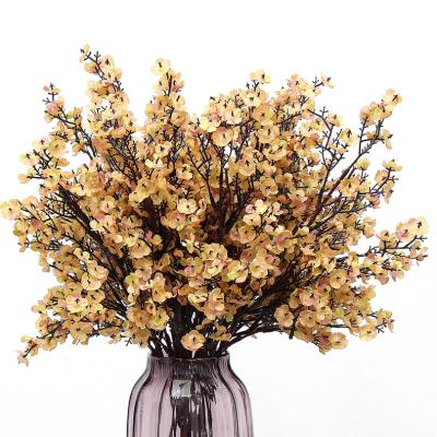 China Small Lifelike Artificial Breath Gypsophila Flowers For Wedding Decoration Bouquet Faux Flowers Branch for sale