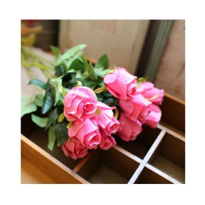 China Durable Artificial Fashionable Faux Flower Rose Wedding Single Stem Flower for Home and Wedding Stage Decoration for sale