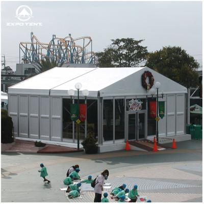 China 8-10years Outdoor Tents Transparent Aluminum Customized For Events Wedding Expo Tent 850g/m2 PVC Coated (Blackout) Aluminum Alloy Or Steel for sale