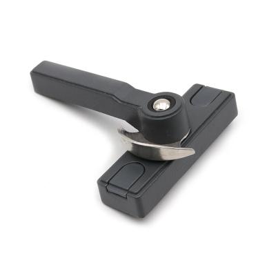 China Modern Simple Black Crescent Lock Window Handle With Lock Door Handle With Lock for sale