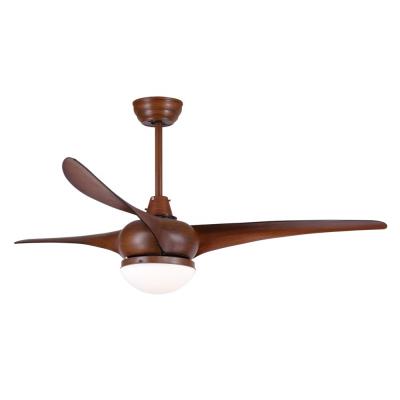 China 52 inch 220v low power consumption 3 plastic blades ceiling fan with led light remote control for sale