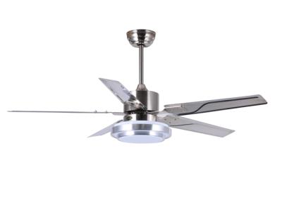 China energy saving 100% pure copper motor iron metal blade modern decorative ceiling fan with LED light for sale