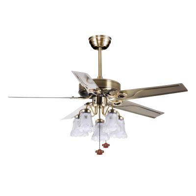 Chine 48 inch European style bronze color hotel restaurant pull chain ceiling fan with E27 lamp holder à vendre